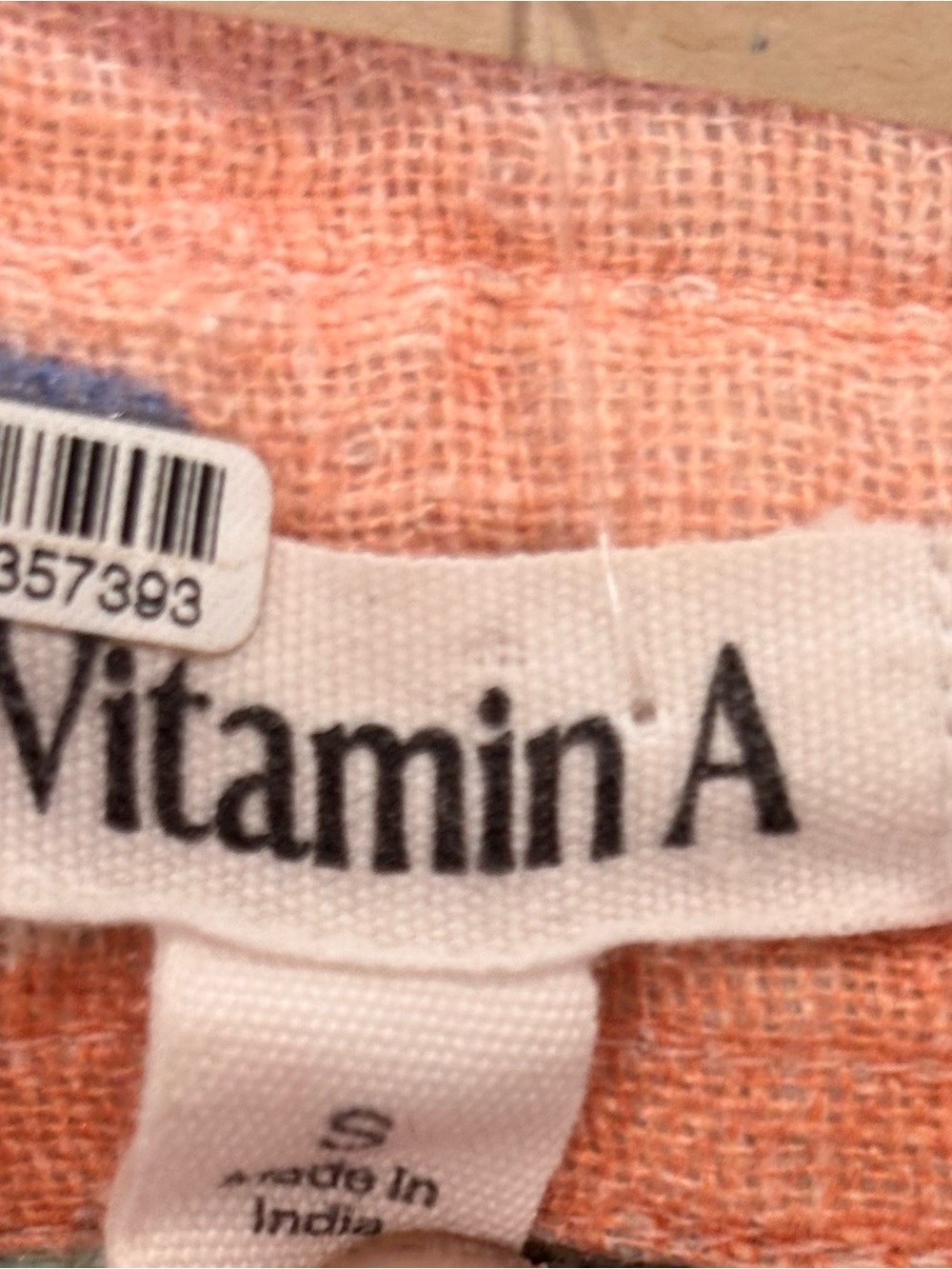 Vitamin A Playa 100% Linen Boyfriend Shirt Oversized Small MSRP $165. * flaw - Picture 7 of 9